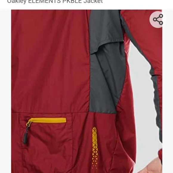 Oakley Elements Packable Jacket S Iron Red - Picture 8 of 8